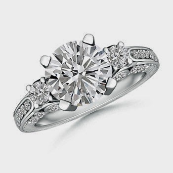Three Stone Moissanite Ring